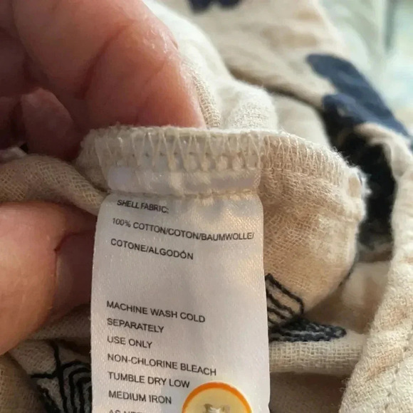 Isabella Sinclair Anthropologie Shadowbloom Embroidered Button Down shirt, sz XS - Picture 10 of 11